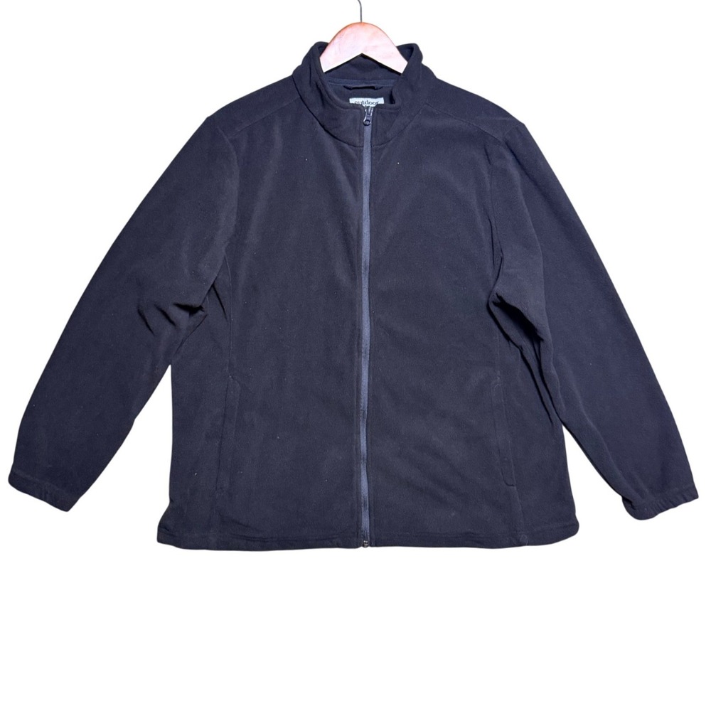 Outdoor Ventures Fleece Jacket Women XXL 24SF0415-056 Black Full Zip EUC